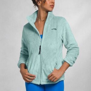 The North Face Full Zip Womens Jacket S P Light Green Teal Fleece